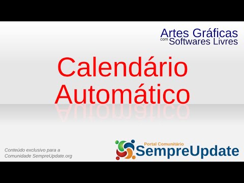 Curso online Artes Gráficas com Softwares Livres – Calendário Automático