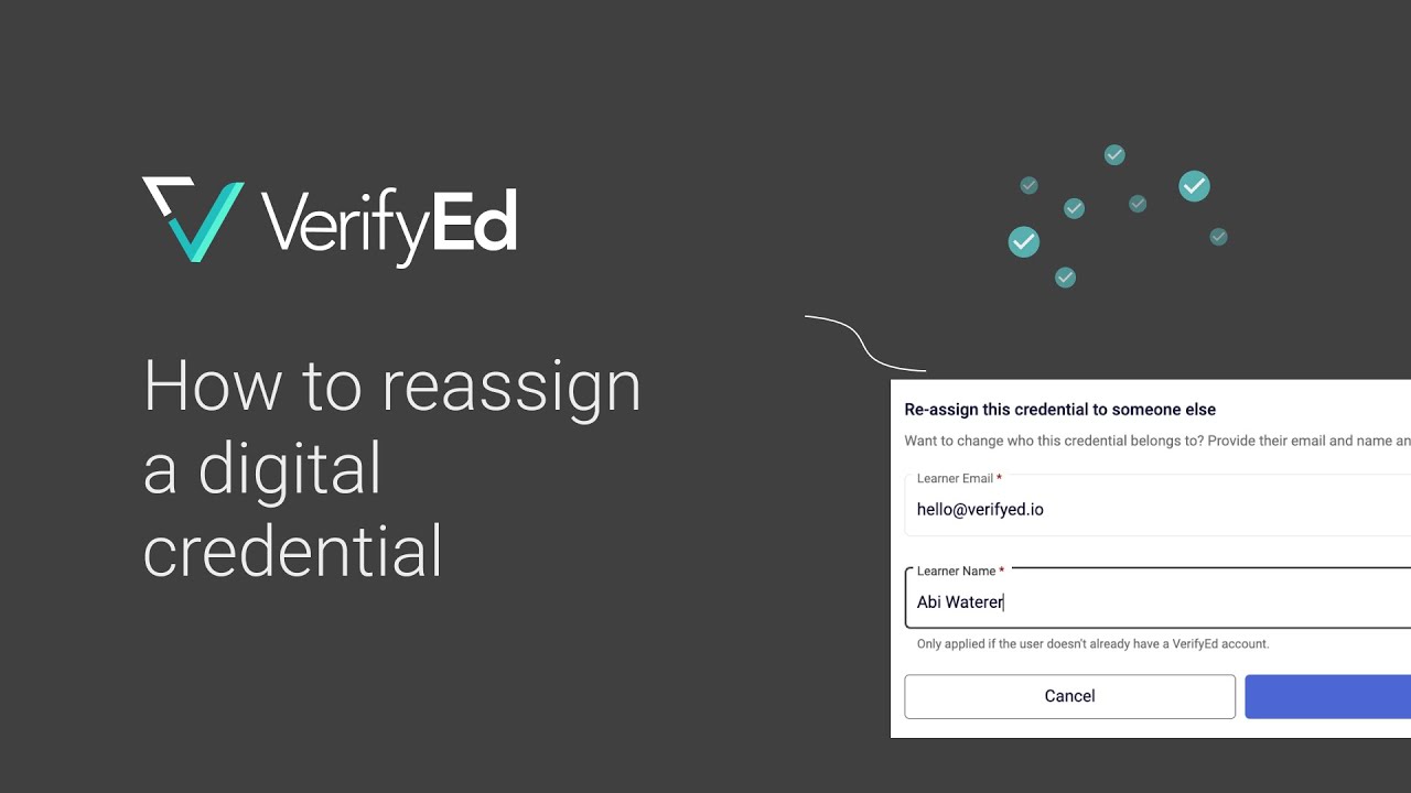 Reassign a digital credential - YouTube