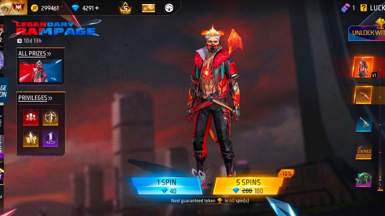 Legendary 🔥🔥rampage bundle return🔥🔥 5300 diamond 💎💎😱😱😱