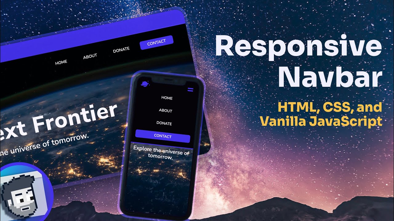 Responsive Navbar HTML, CSS, and JavaScript - YouTube