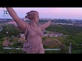 Скульптура «Родина-мать зовёт! Аэросъемка в Санкт Петербурге