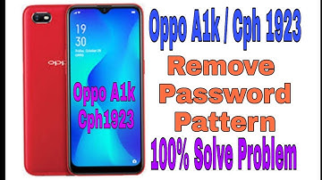 Oppo A1k /Cph1923 Remove Password & Pattern Lock 100% Solve This New Trick 2020