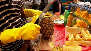 PAPAYA & PINEAPPLE MASALA Roadside Healthy Street Food Yummy Special fruits Tk 20 ~ Pure Bd Food