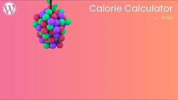 WP Calorie Calculator plugin - WordPress plugin presentation