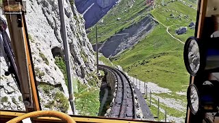 Pilatus Train Switzerland Driver's View  World's Steepest Cogwheel Railway [4K]