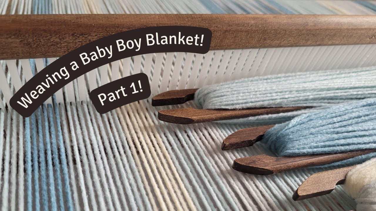Warping for A Baby Boy Blanket with Lion Brand's Yarn on my Rigid