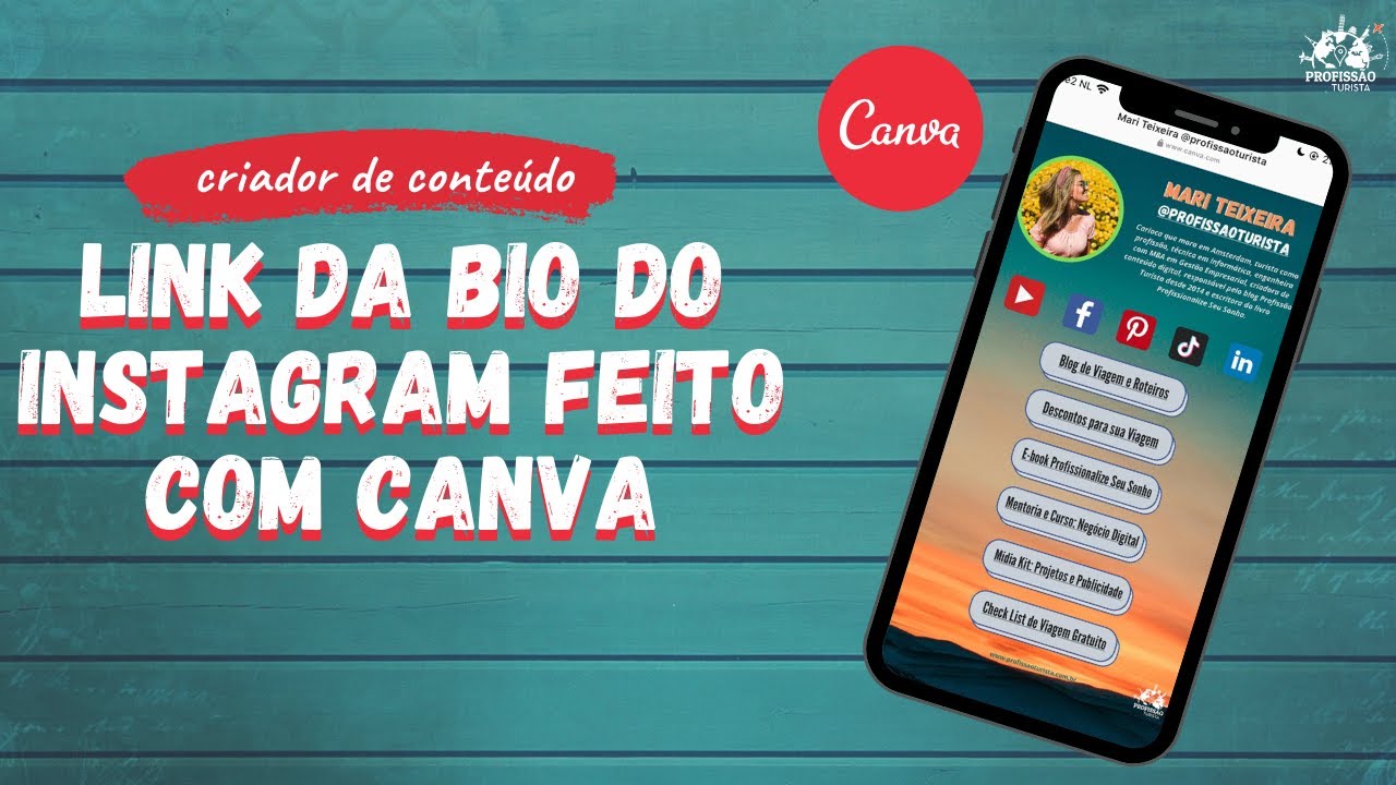 Como fazer o link na bio do Instagram no Canva YouTube