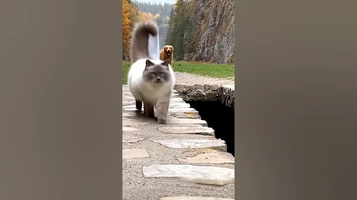 Video 11755631: cat funny dog cute, golden cat