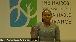 The Nairobi Declaration on Sustainable Insurance Lagos C-Suite Meeting