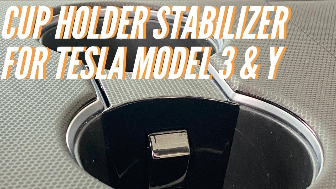 Installing the Cupholder Stabilizer for Tesla Model 3 & Y 