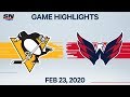 NHL Highlights | Penguins vs. Capitals – Feb. 23, 2020