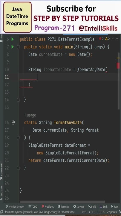 Java Date Formatting #shorts #java #trending #programming #ytshorts ...