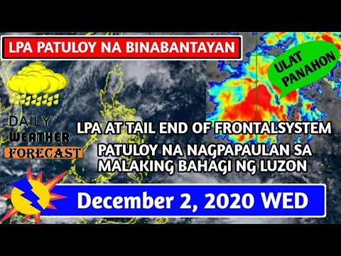 Quick Weather Update "Ngayong Araw" Ulat Panahon December 2, 2020