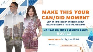 Find YOUR community and make this your Can/Did Moment. Apply to be a Resident Assistant.