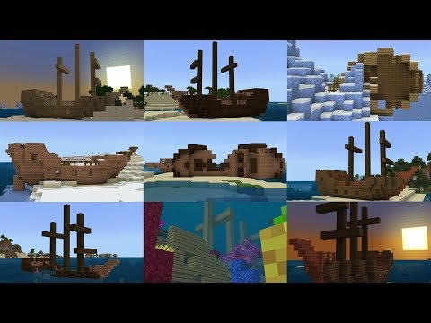 TOP 10 BEST SHIPWRECK SEEDS for MINECRAFT BEDROCK EDITION (PE, Xbox One, Switch, W10)
