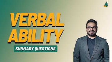 Verbal Ability | Summary Questions -  | Bell The CAT | By Tony Xavier