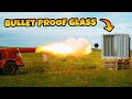 Bowling Ball Cannon Vs. Bulletproof Glass Windows at 82,000fps