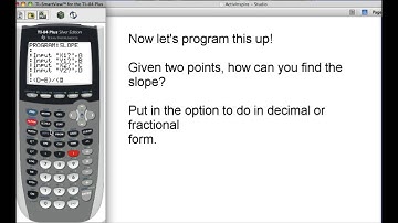 Programming in TI-84 Basic Part 3