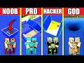 Minecraft Battle: WATER ENTRANCE BUILD CHALLENGE - NOOB vs PRO vs HACKER vs GOD / Animation HOUSE