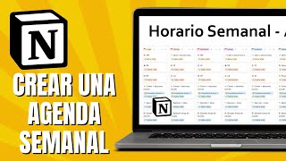 Cómo CREAR UNA AGENDA SEMANAL En NOTION