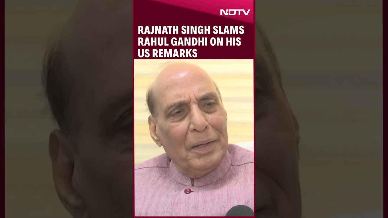 Rajnath Singh Slams Rahul Gandhi On His US Remarks