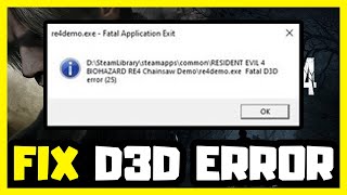 FIX Resident Evil 4 Chainsaw Fatal D3D Error | FIX RE4 remake demo Fatal D3D Error (25)