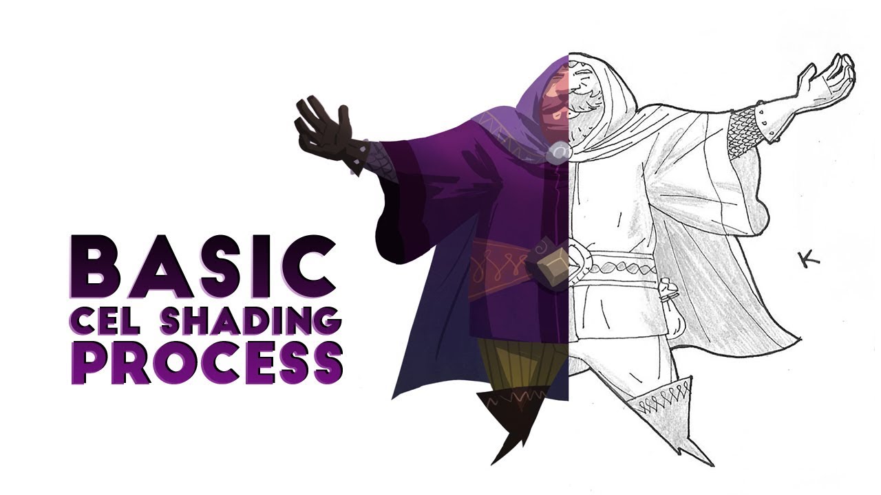 Basic Cel Shading Process (Random Doodle) - YouTube