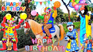 Badut Naik Kuda Putih..!! Selamat Ulang Tahun ( Happy Birthday) Kuda Delman | Horse | Syafira TV