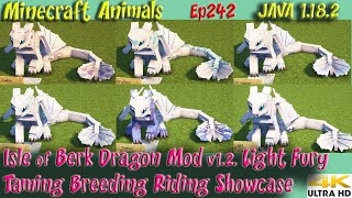 Isle of Berk Dragon Mod v1.2 Light Fury Dragons Taming Breeding Riding HTTYD Minecraft Animals Ep242 screenshot 5