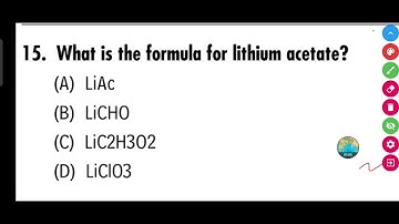 What is the formula for lithium acetate?