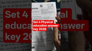 set 4 physical education answer key 2026 / class 12 physical education paper solution 2026 / CBSE