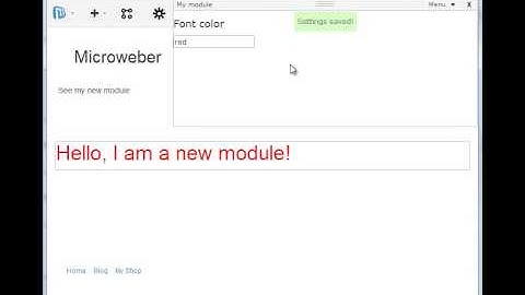 Basic module change settings