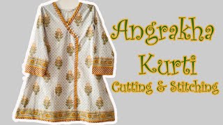 Angrakha Kurti Cutting & Stitching Tutorial | Stylish Angrakha Kurti For Summer 2020