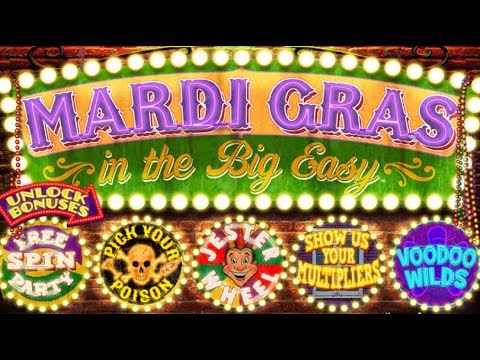 Mardi Gras Slot - GREAT BONUS - All Features!