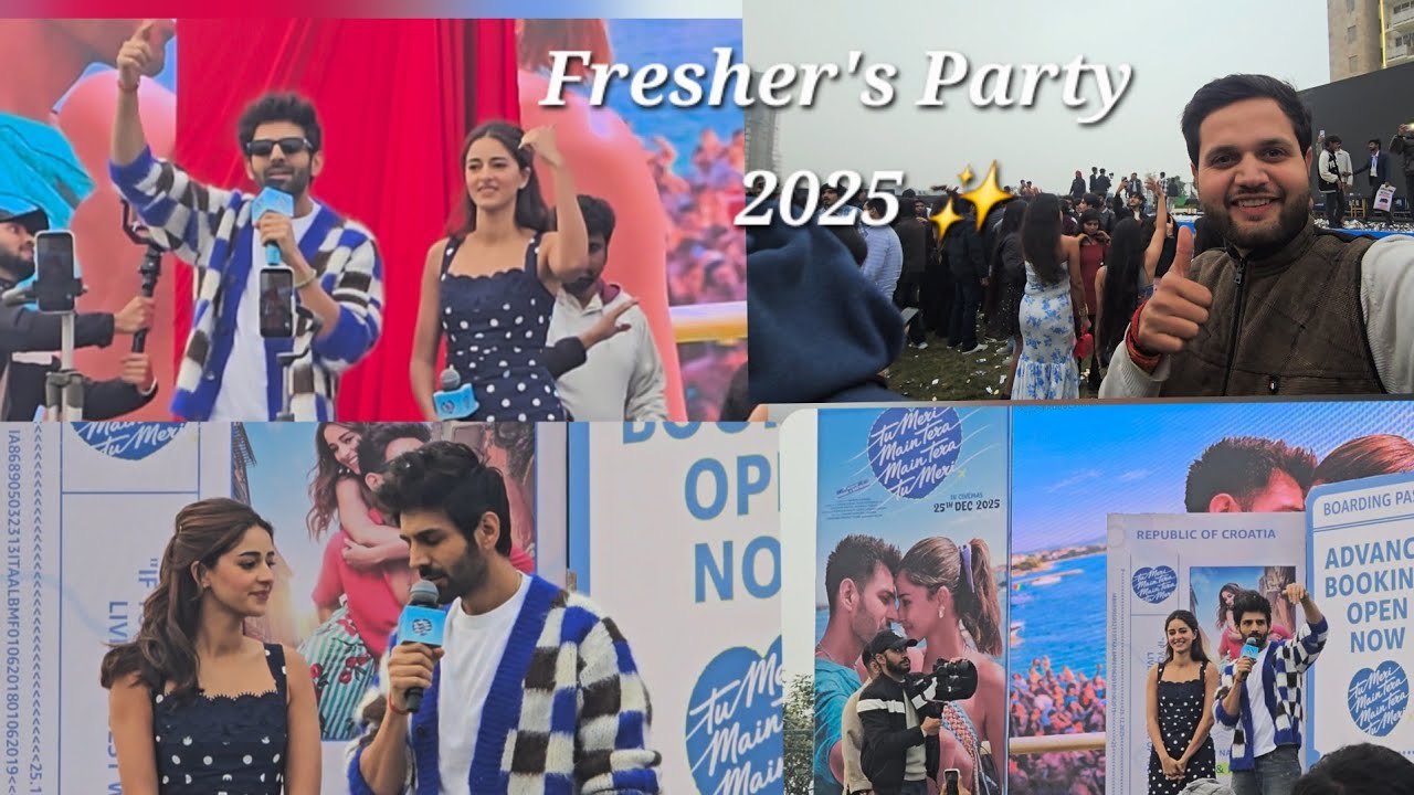Galgotias University Fresher party 2025 ✨️👨‍🎓 !! Kartik Aryan , Ananya pandey !! Fresher's 2025 