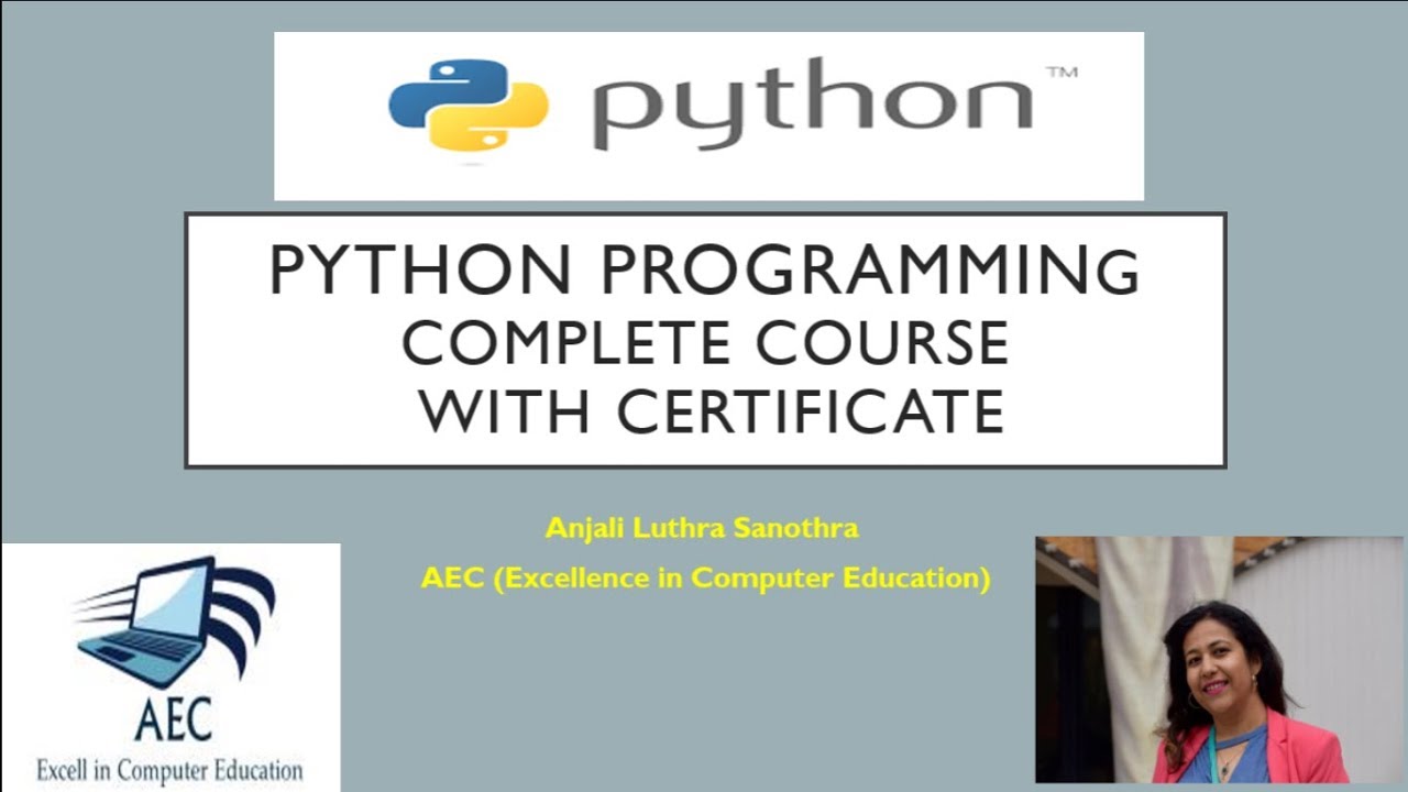 Python Tutorial with Training and Certificate - YouTube