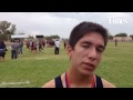 Eastwood cross country runner Daniel Bernal talks after winning Canutillo Invite on Saturday