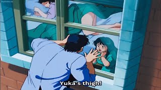 シティーハンター7 | 涼は壁を漕いで優香の太ももを見た - !Ryo Rowed The Wall To See Yuka's Thighs