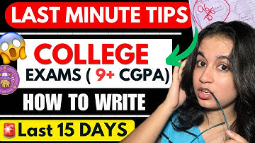 😭Last 15 days for COLLEGE EXAMS ( Don’t FAIL) 💯