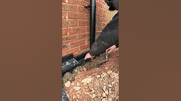 Patio ACO Drain into the system ⚒️⚒️ #landscaping #patio #drainage #howto #tips #diy #fyp #fyppp