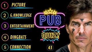 Pub Quiz Showdown: Test Your Knowledge! Pub Quiz 5 Rounds. No 43