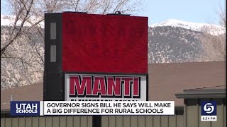 Utah’s governor signs bill he says offers a boost to rural schools