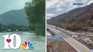 What happened to Kinser Bridge, Nolichucky Dam in Greene County when Helene hit