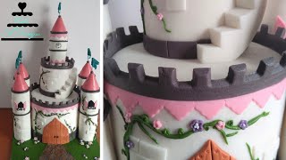 Bolo Castelo de Princesa | Princess Castle Cake (ENGLSH SUBTITLES)