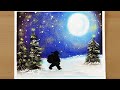 Christmas Drawing - How To Draw Santa Claus Scenery with Christmas Tree || Santa Claus Drawing