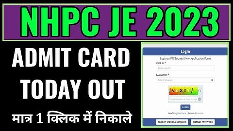 nhpc je admit card 2023 kaise download kare, how to download nhpc je admit card 2023