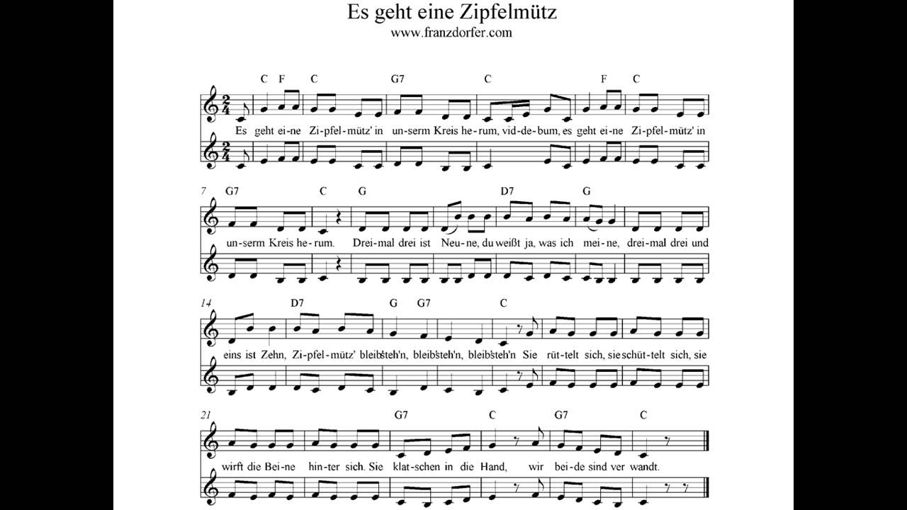 Es Geht Eine Helle Flöte Es geht eine Zipfelmütz - YouTube