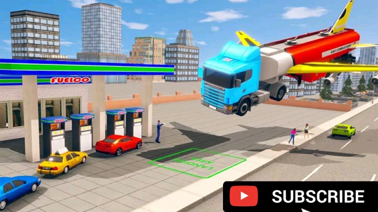 Flying Oil Tanker Transport Truck simulator GamePlay - Gaming 4 Spark