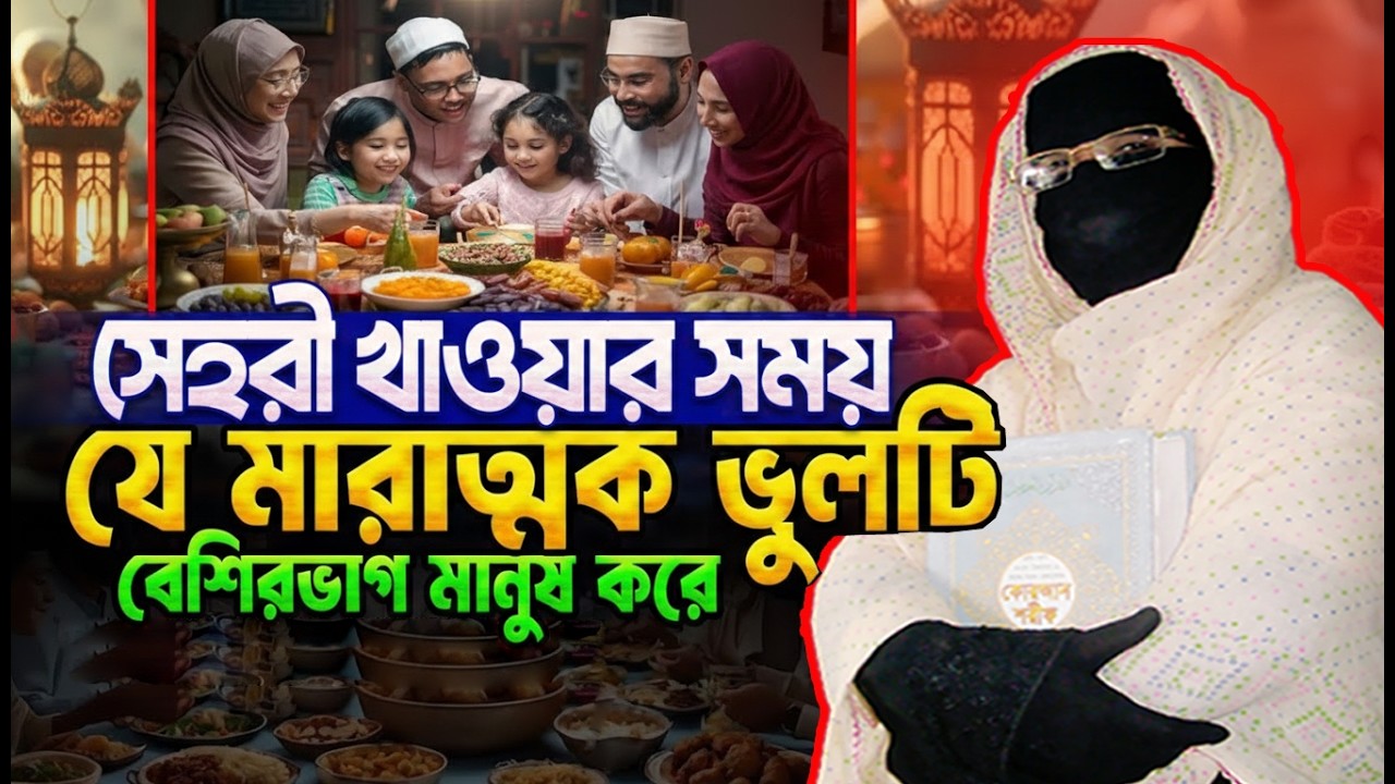 সেহরী খাওয়ার সময় যে মারাত্মক ভুলটি বেশির ভাগ মানুষ করে | নারী বক্তা সকিনা বেগম | nari bokta waz 2026
