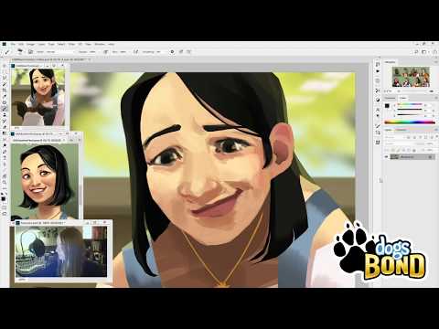 Dogs BOND Game [LIVE PAINT] Creating an event card!